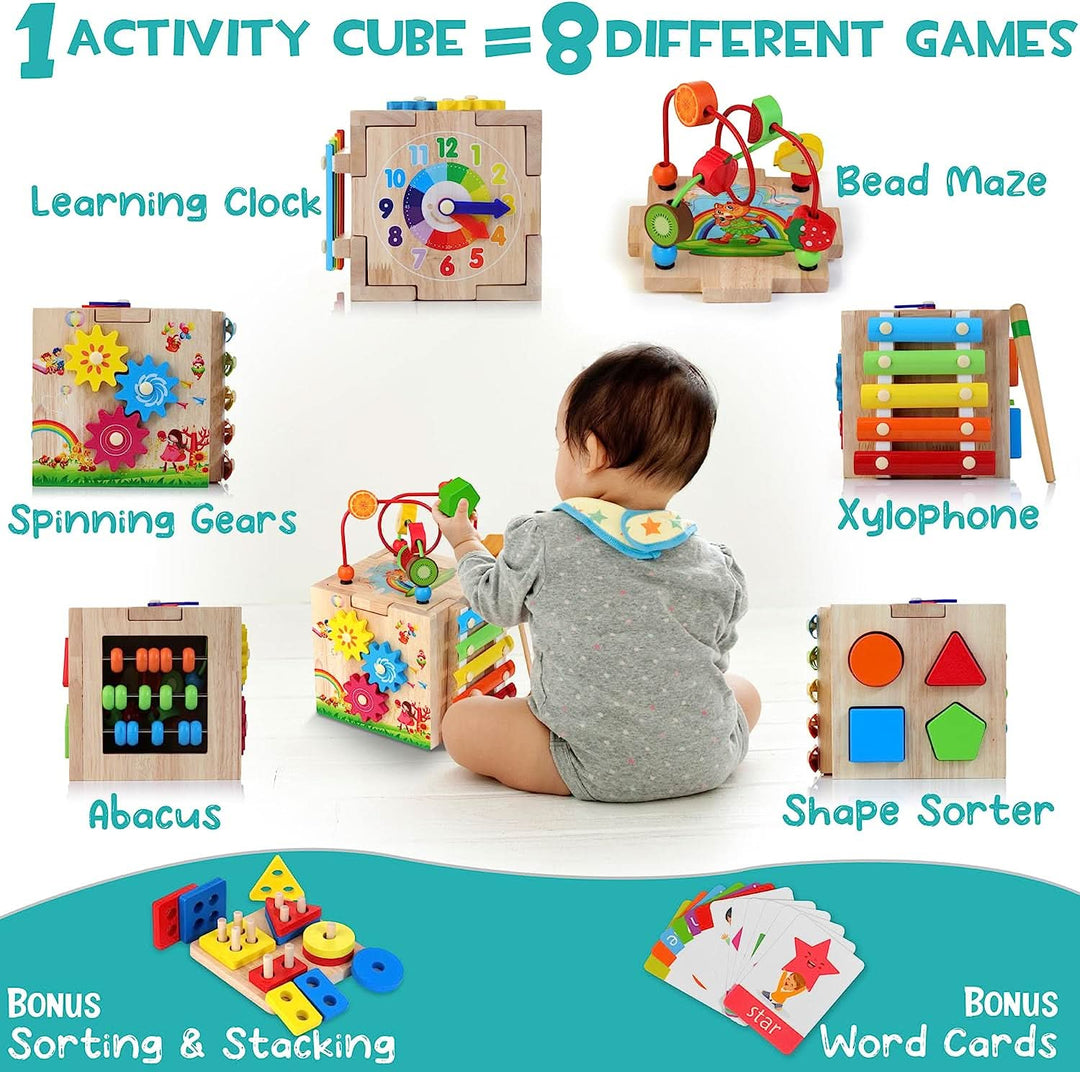Activiteitenkubus voor Baby's 8-in-1 Multifunctioneel 1