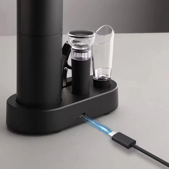 Automatische Wijnopener Set met Foliesnijder en Beluchter 4