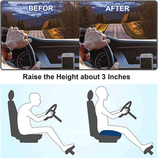 Autostoelkussen voor Verbeterd Zicht en Comfort 3