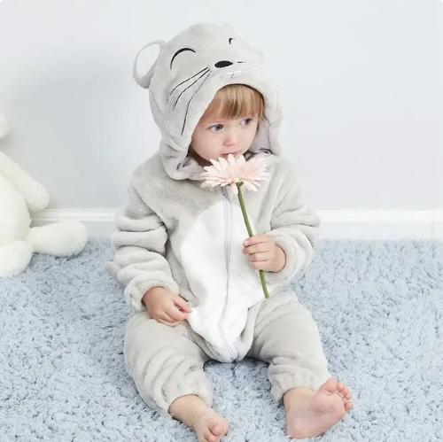 Baby Rompertje Dierenprint met Capuchon voor Jongens en Meisjes 14