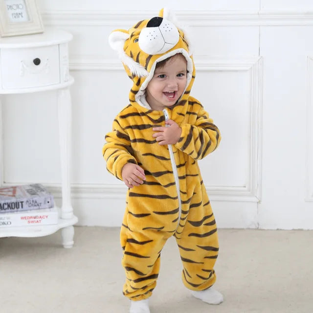 Baby Rompertje Dierenprint met Capuchon voor Jongens en Meisjes 3