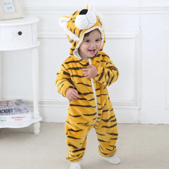 Baby Rompertje Dierenprint met Capuchon voor Jongens en Meisjes 3