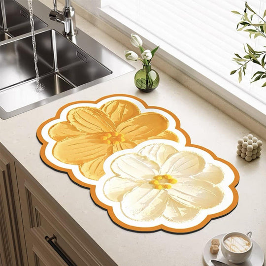 Badkamer Vloermat met Bloemen Design 2