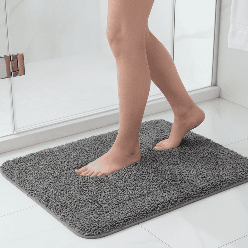 Badkamertapijt Zachte Vachtstructuur Antislip Design 7