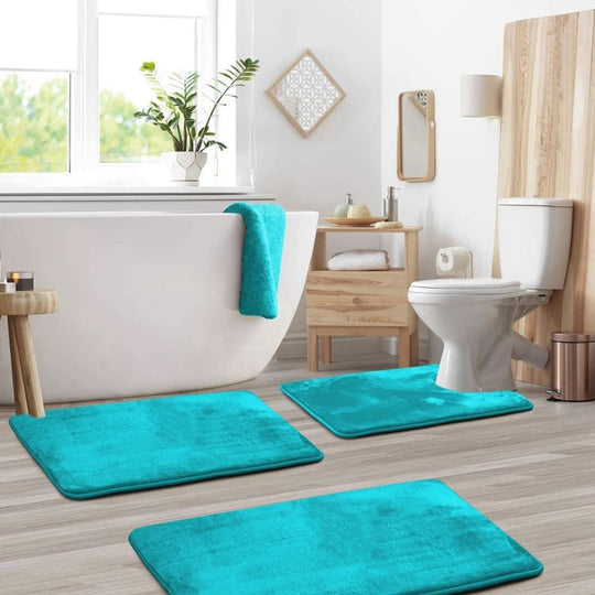 Badmat Set van 3 Stukken voor Badkamer 6