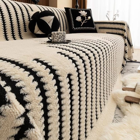 Bankhoes Pluche met Antislip Achterkant 5