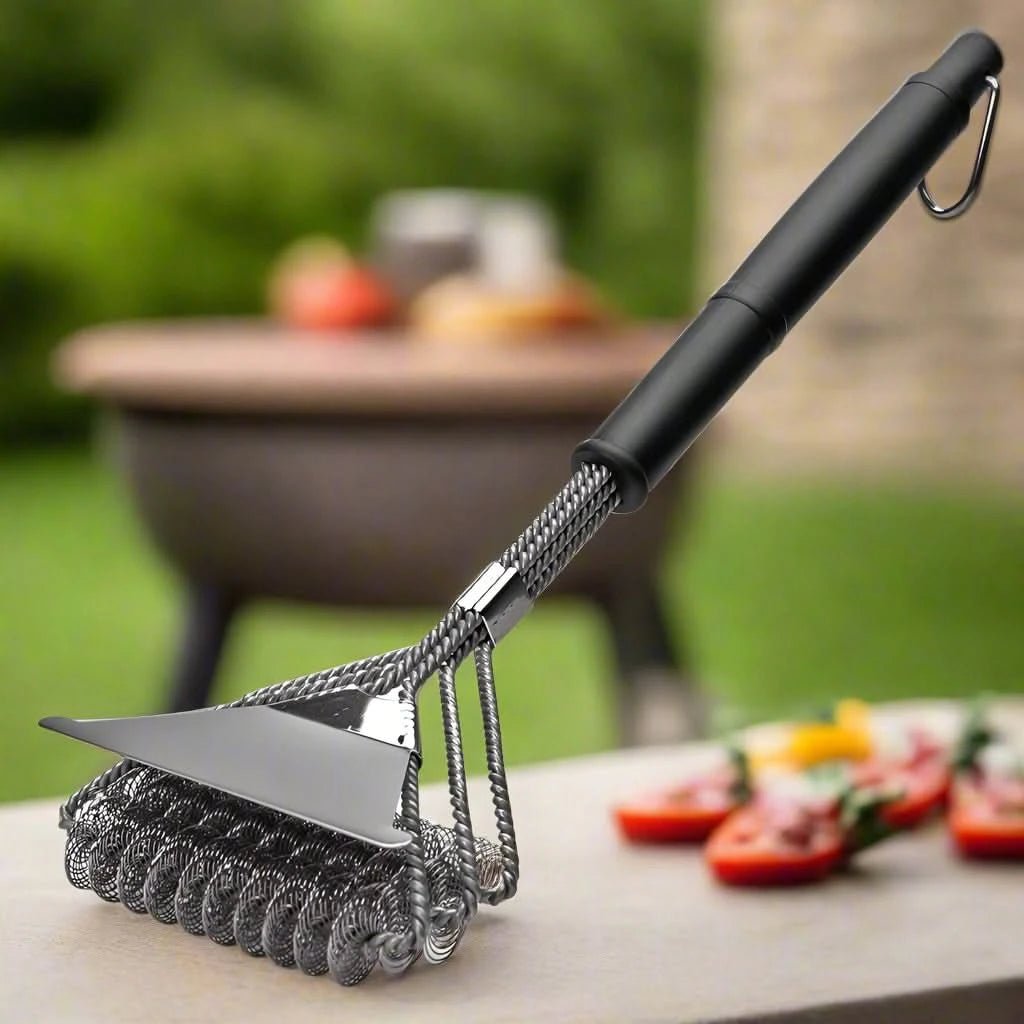 Barbecueborstel Ergonomisch Met Brede Schraper Voor Veilig Reinigen 0