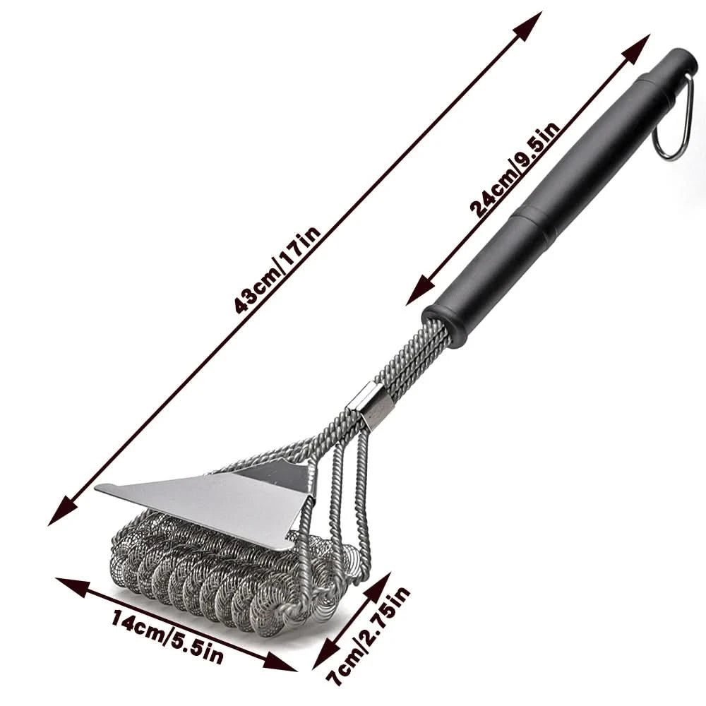 Barbecueborstel Ergonomisch Met Brede Schraper Voor Veilig Reinigen 3
