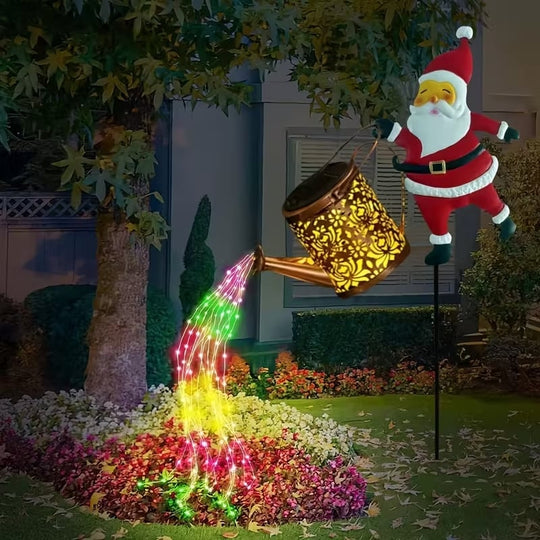 Buiten Lantaarn Kerstman Zonne-energie Automatische Verlichting 1