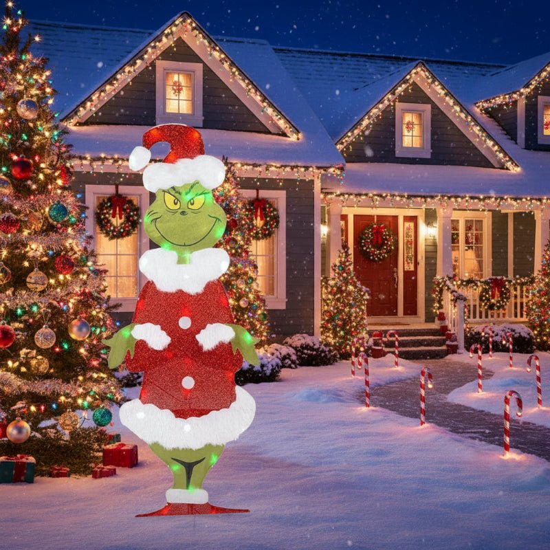 Buiten Tuindecoratie Grinch met LED Verlichting 1