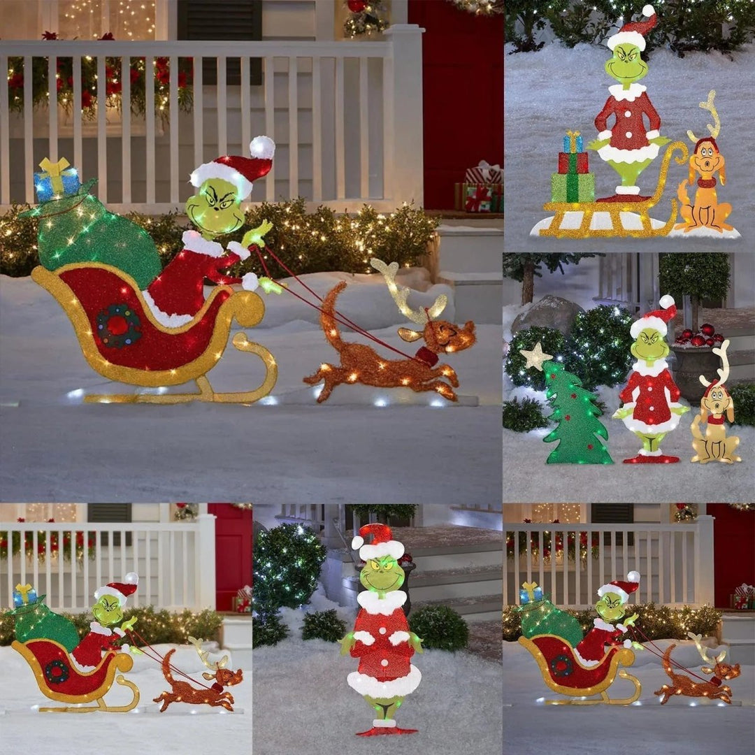 Buiten Tuindecoratie Grinch met LED Verlichting 3