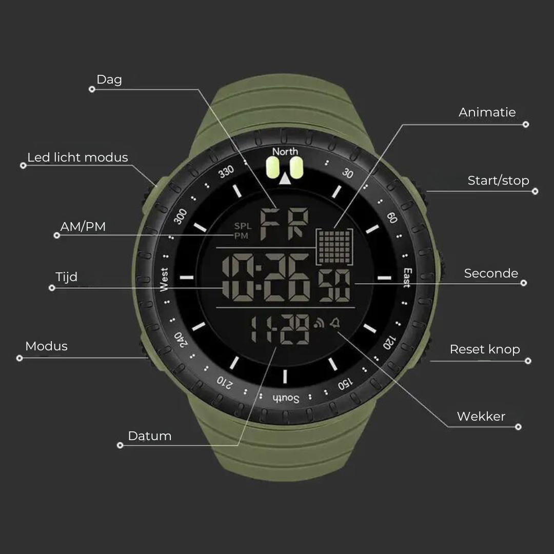 Buitenhorloge voor Avonturiers met Multifunctionele Functies 3