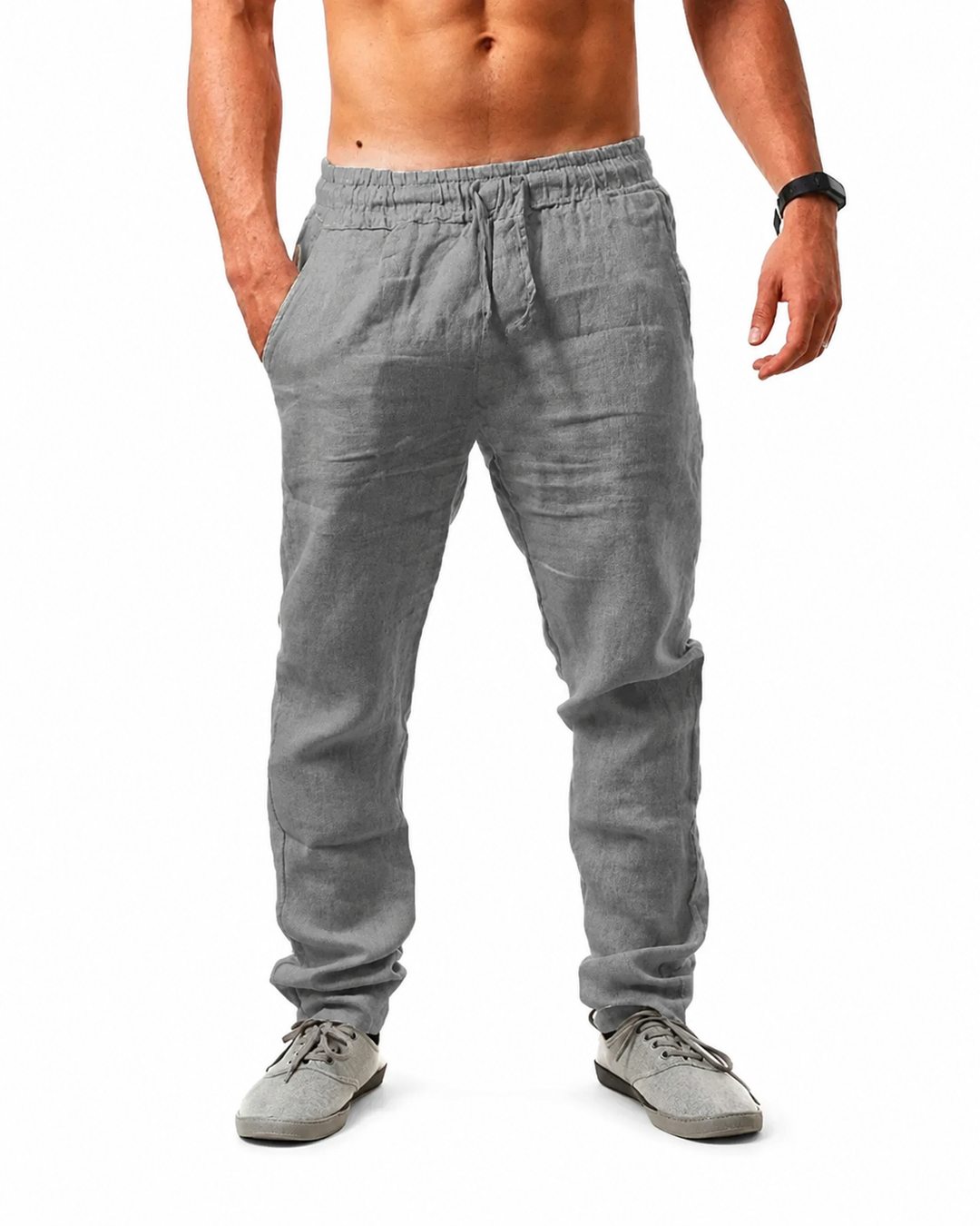 Ademende casual fitnessbroek voor heren