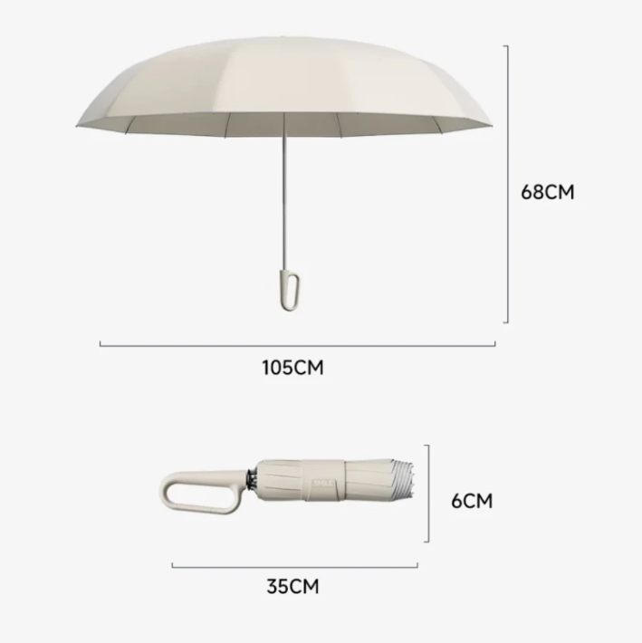 Compacte Stormbestendige Paraplu met Reflecterende Rand 6