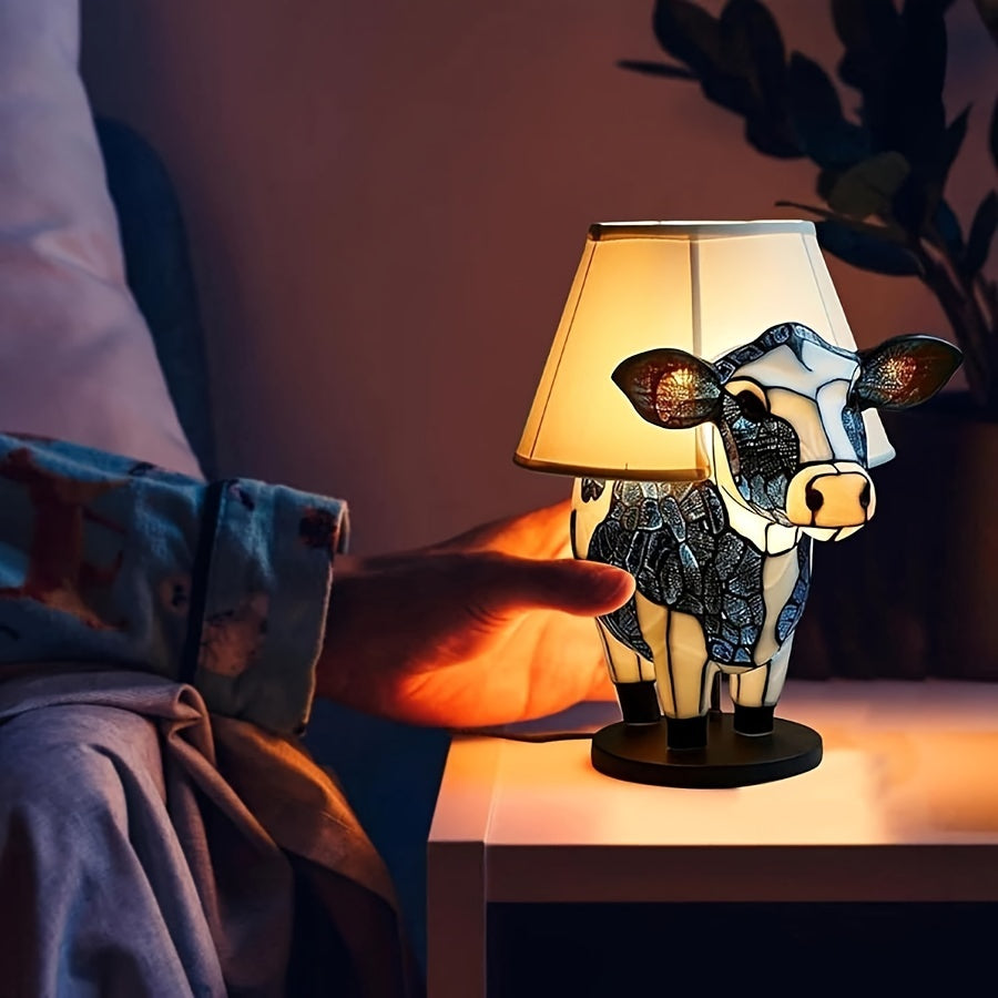 Creatieve Tafellamp Koe voor Slaapkamers en Woonkamers, Speels Nachtkast Lampje 2