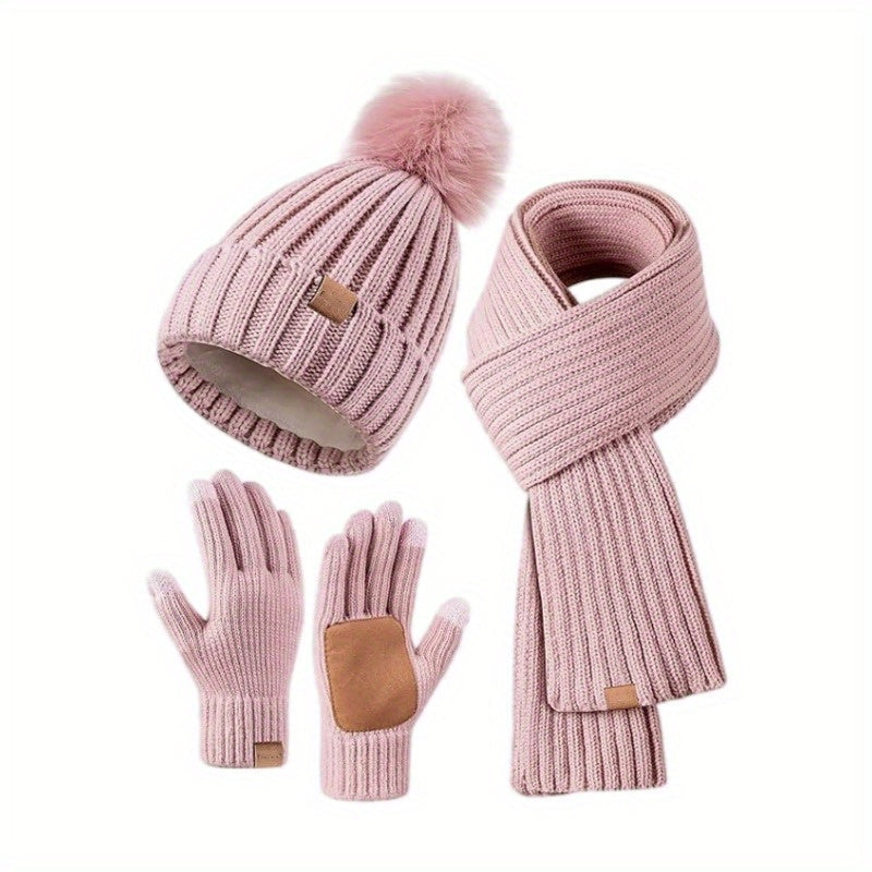 Dames 3-in-1 Winterset met Muts, Sjaal en Handschoenen 2