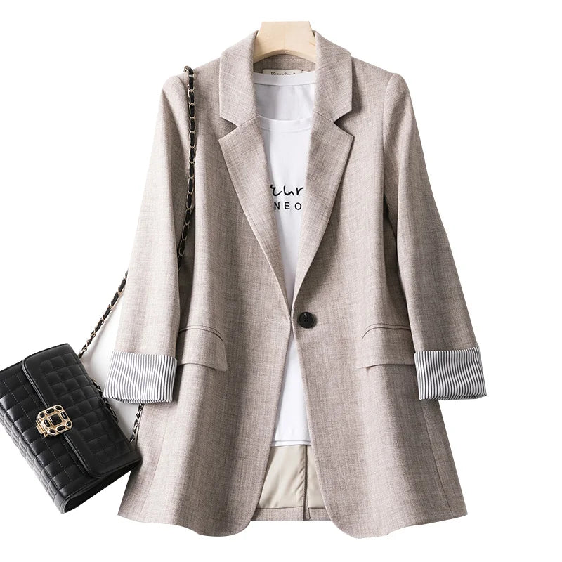 Dames Blazer Casual Met Lange Mouwen 1