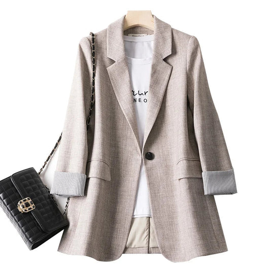 Dames Blazer Casual Met Lange Mouwen 1