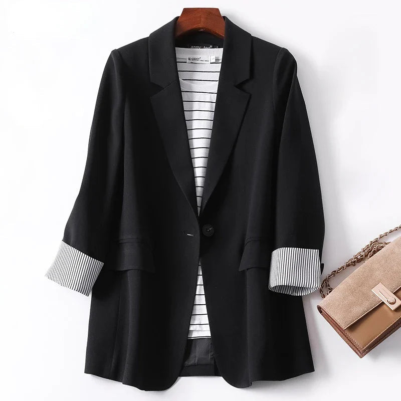 Dames Blazer Casual Met Lange Mouwen 2
