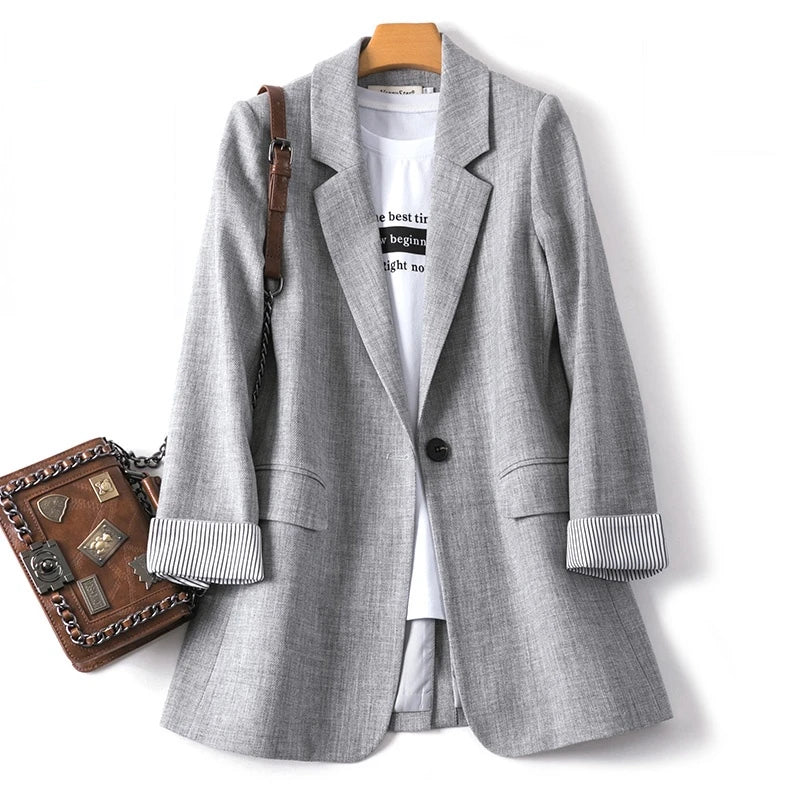 Dames Blazer Casual Met Lange Mouwen 4