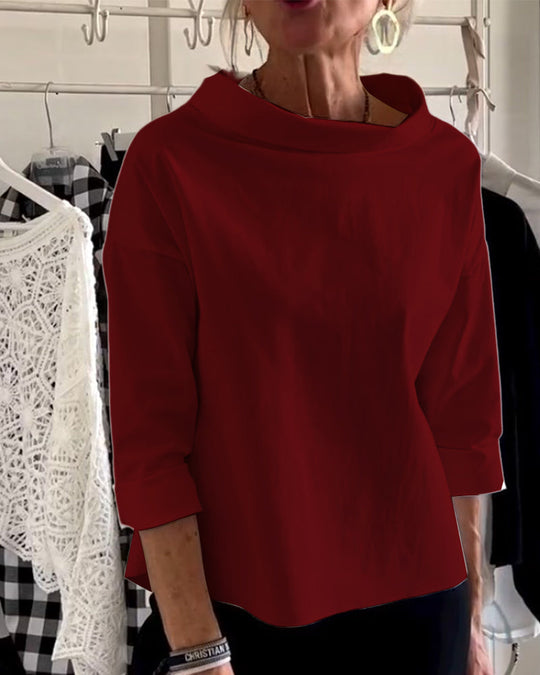 Dames Blouse Hoogwaardige Ademend Stof Tijdloos Design Met Hoge Kraag 7