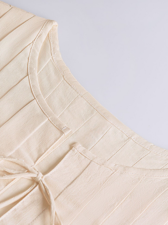 Dames Blouse met Bandjes van Katoen en Linnen 3