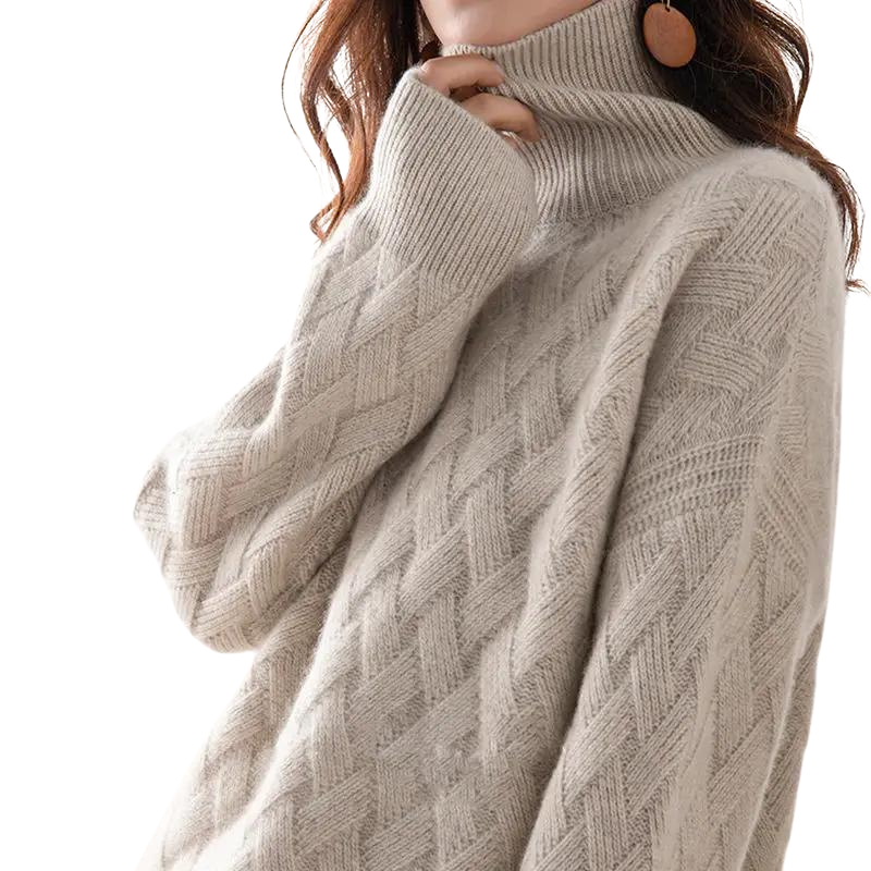 Dames Coltrui Cashmere Mix Turtleneck Ultra-Zacht 1