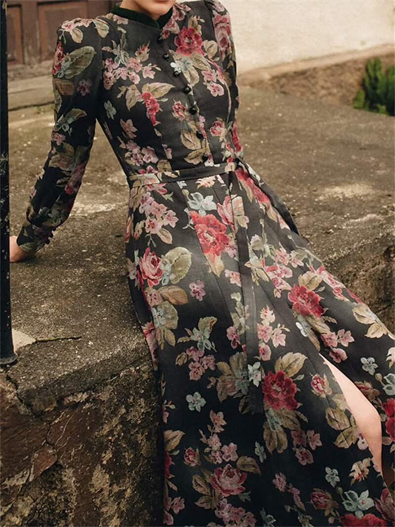 Dames Dirndljurk Vintage Stijl Bloemmotief voor Feestelijke Gelegenheden 1