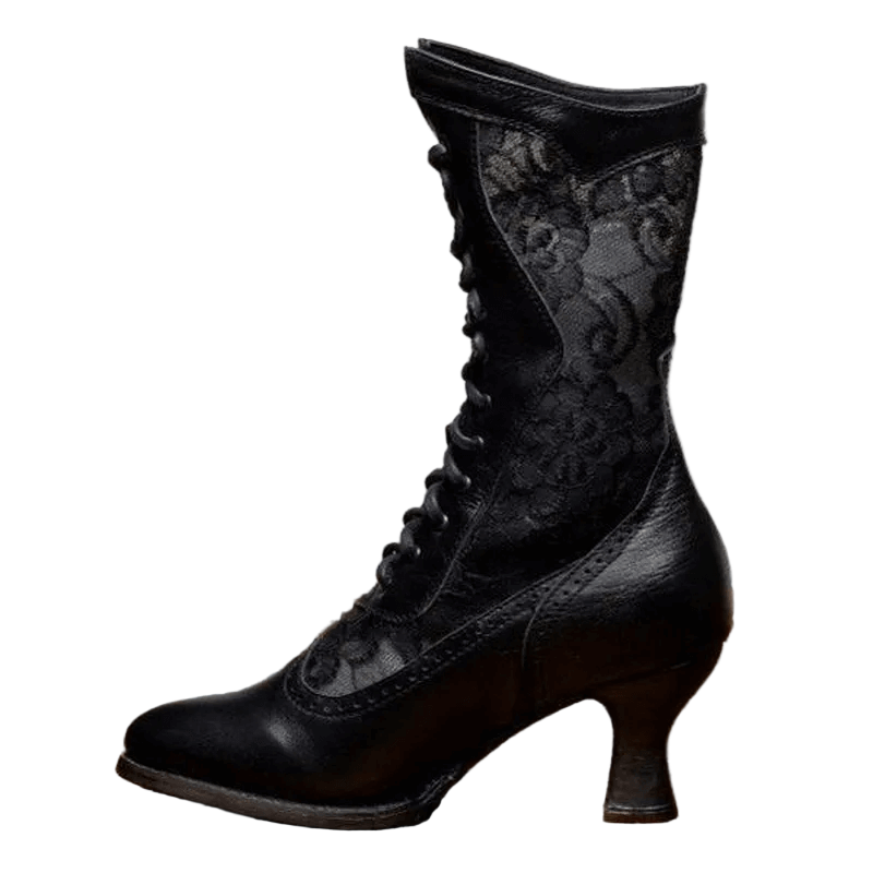 Dames Enkellaarsjes Vintage Stijl 1