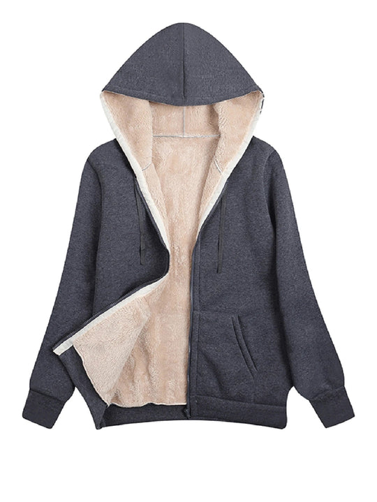 Dames Fleecejack met Capuchon 1