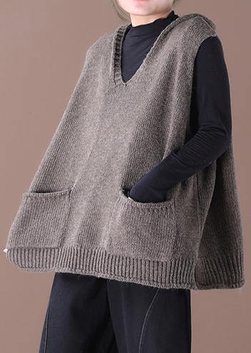 Dames Gebreid Vest Met Capuchon 1