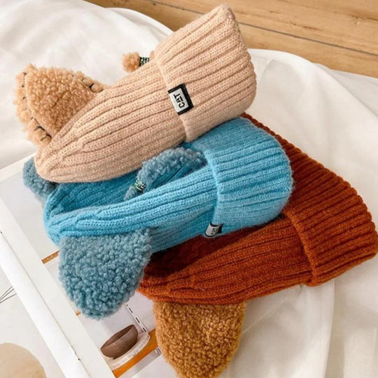 Dames Gebreide Wintermuts met Kattenoren 8