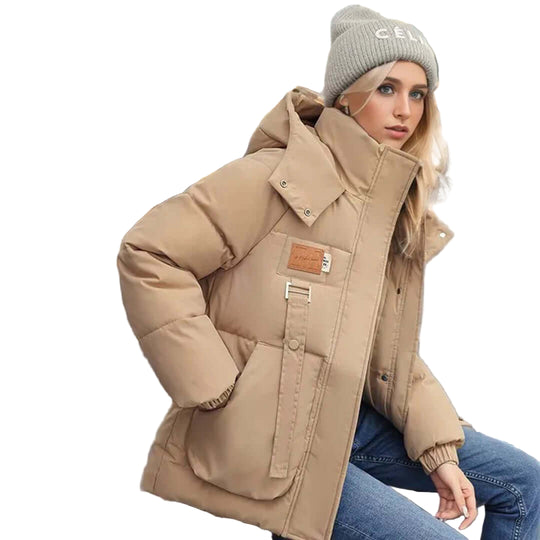 Dames Gequilt Jacket Met Capuchon - Relaxed Fit 0