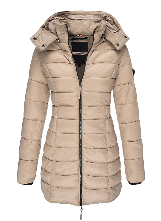 Dames Gewatteerde Winterjas Halflang Stijlvol 2