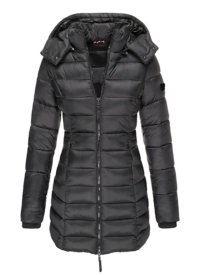 Dames Gewatteerde Winterjas Halflang Stijlvol 3