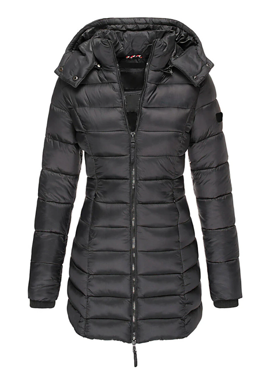 Dames Gewatteerde Winterjas Halflang Stijlvol 3