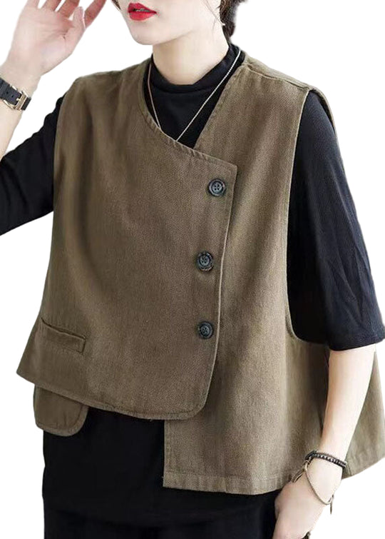 Dames Herfstvest Asymmetrisch Ontwerp 0