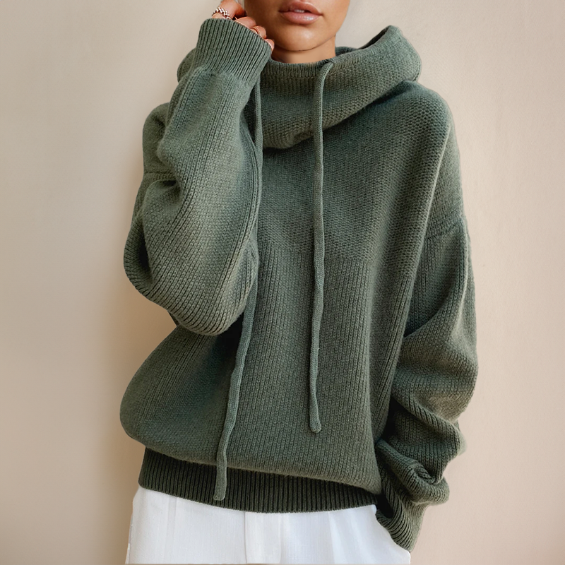 Dames Hoodie Gebreid met Stijlvolle Details voor Casual en Chic Outfits 1