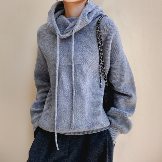 Dames Hoodie Gebreid met Stijlvolle Details voor Casual en Chic Outfits 3