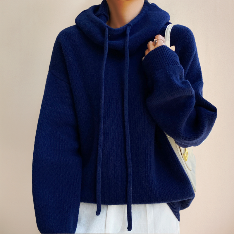 Dames Hoodie Gebreid met Stijlvolle Details voor Casual en Chic Outfits 8