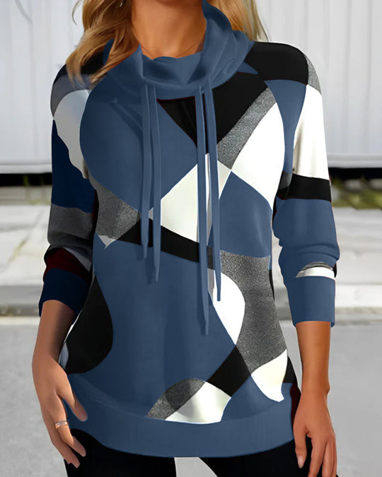 Dames Hoodie Geometrisch Design 1