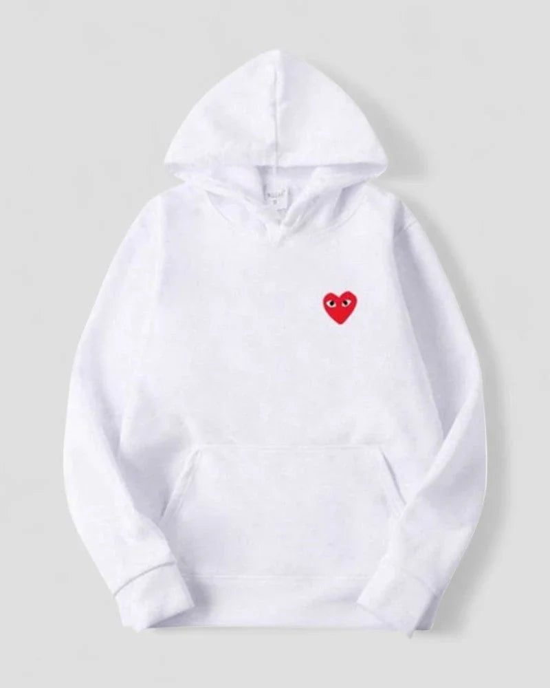 Dames Hoodie met Geborduurd Hartontwerp Casual 8