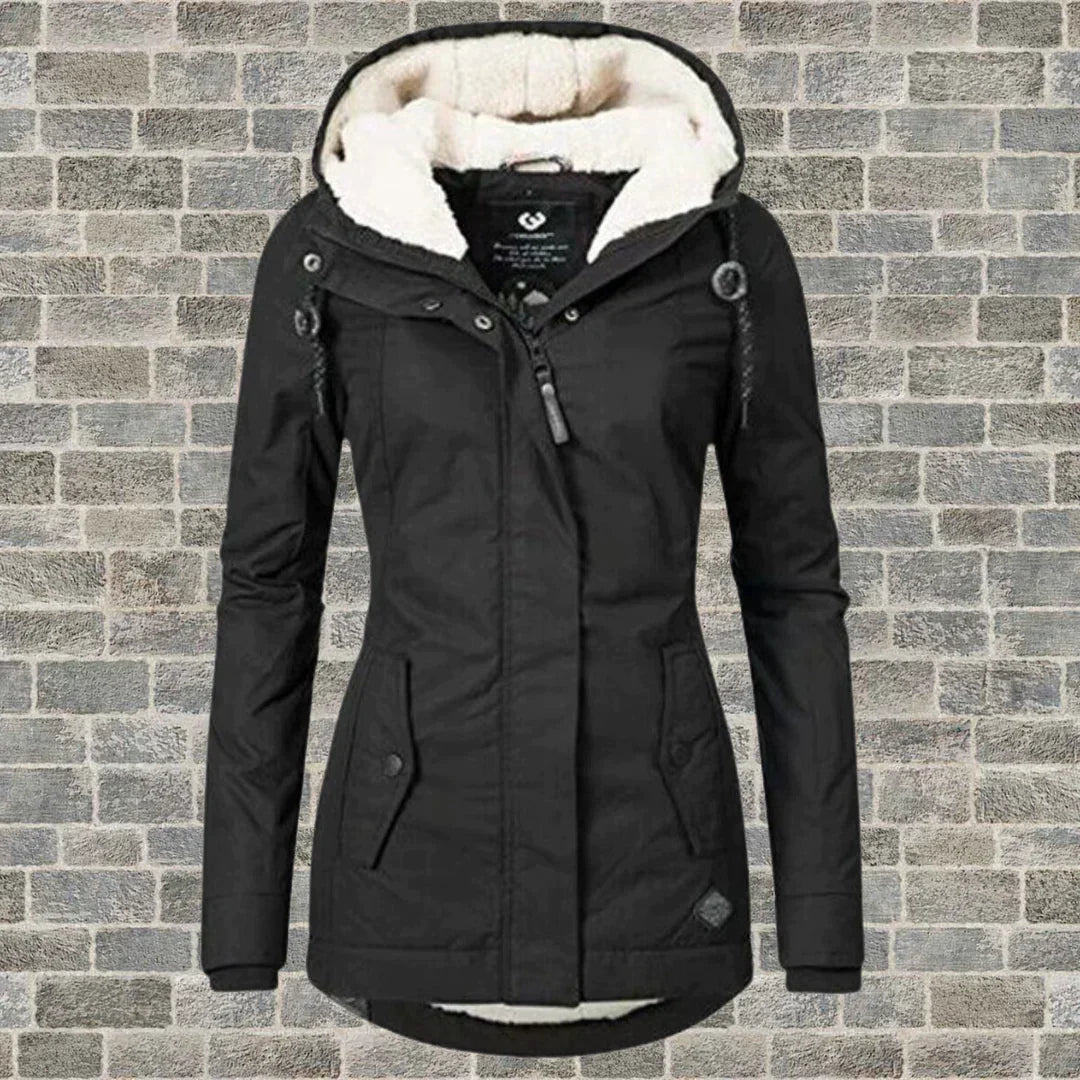 Dames Jas Winter Plisserend Met Capuchon 1