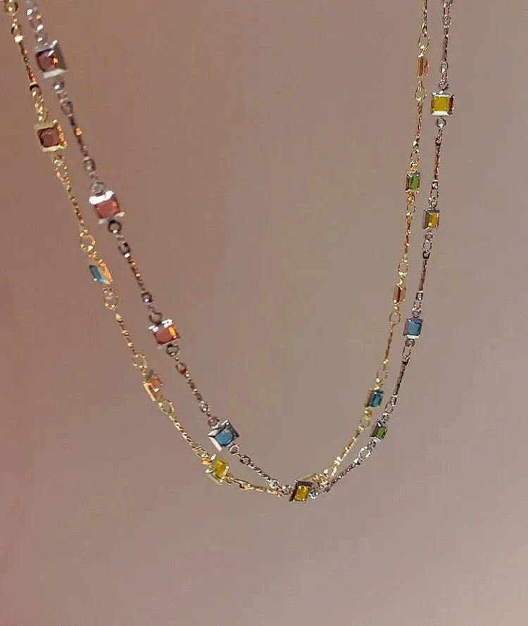 Dames Ketting Fijne Stijl met Kleurrijke Stenen voor Elke Gelegenheid 1
