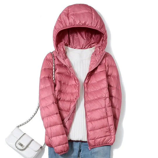 Dames Korte Puffer Jacket Ultralicht Casual Winterjas 5