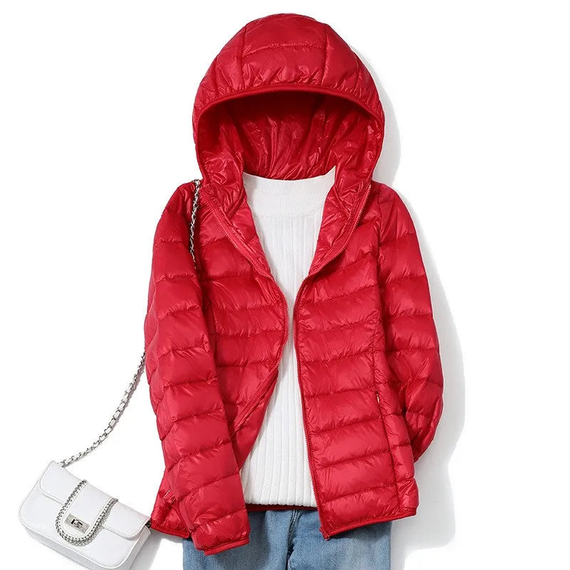 Dames Korte Puffer Jacket Ultralicht Casual Winterjas 8