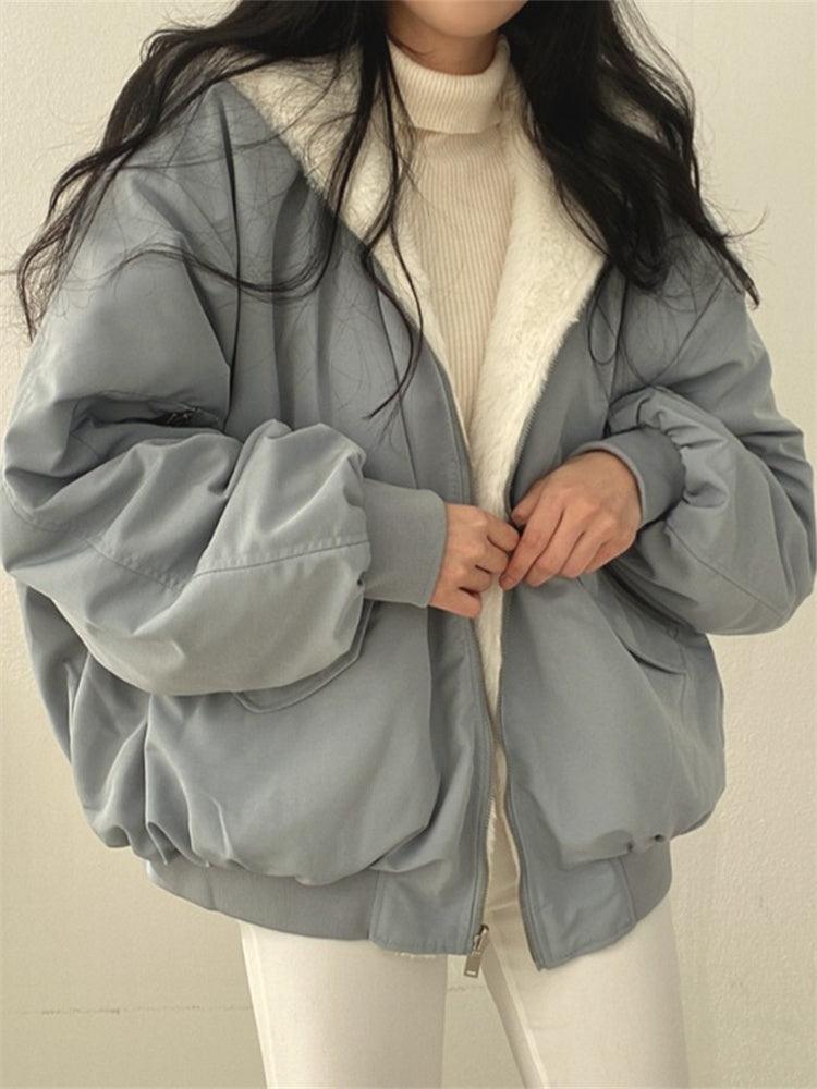 Dames Lange Gewatteerde Winterjas Oversized Met Praktische Ritssluiting 1