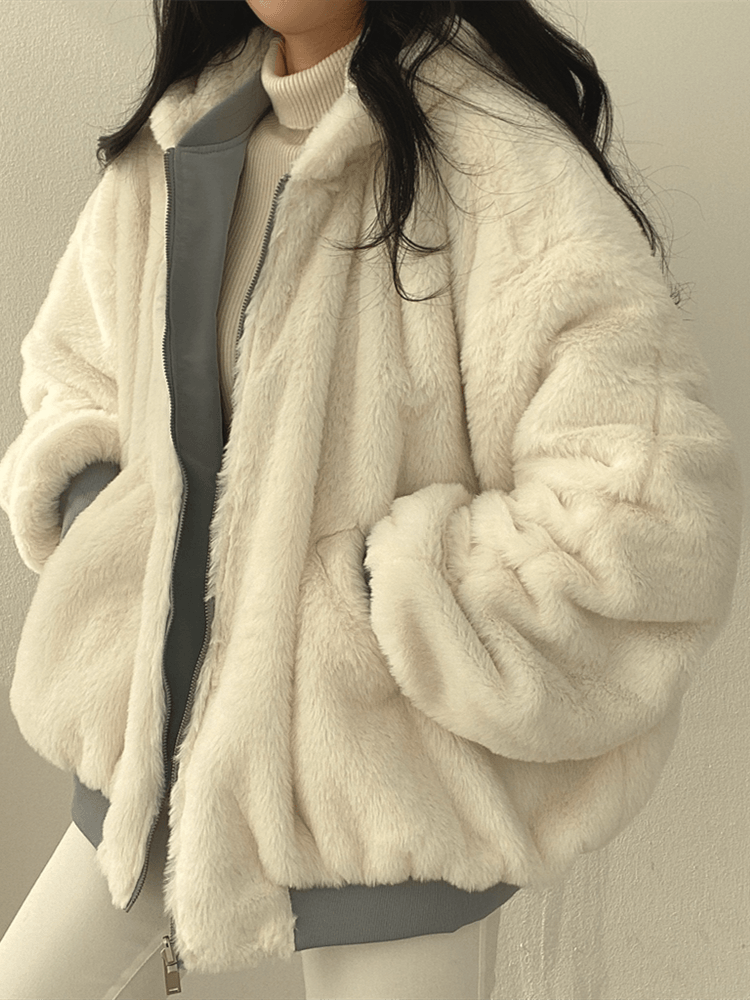 Dames Lange Gewatteerde Winterjas Oversized Met Praktische Ritssluiting 2