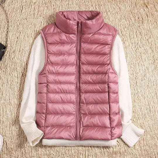 Dames Lichtgewicht Donsvest Casual Polyester 0