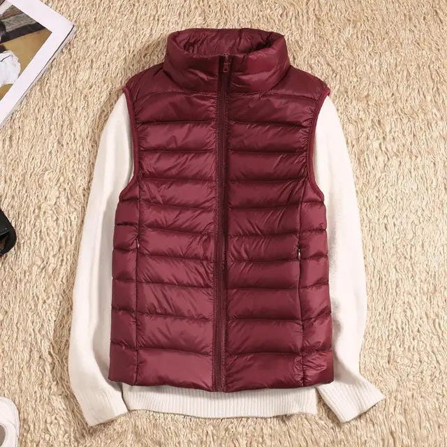Dames Lichtgewicht Donsvest Casual Polyester 10